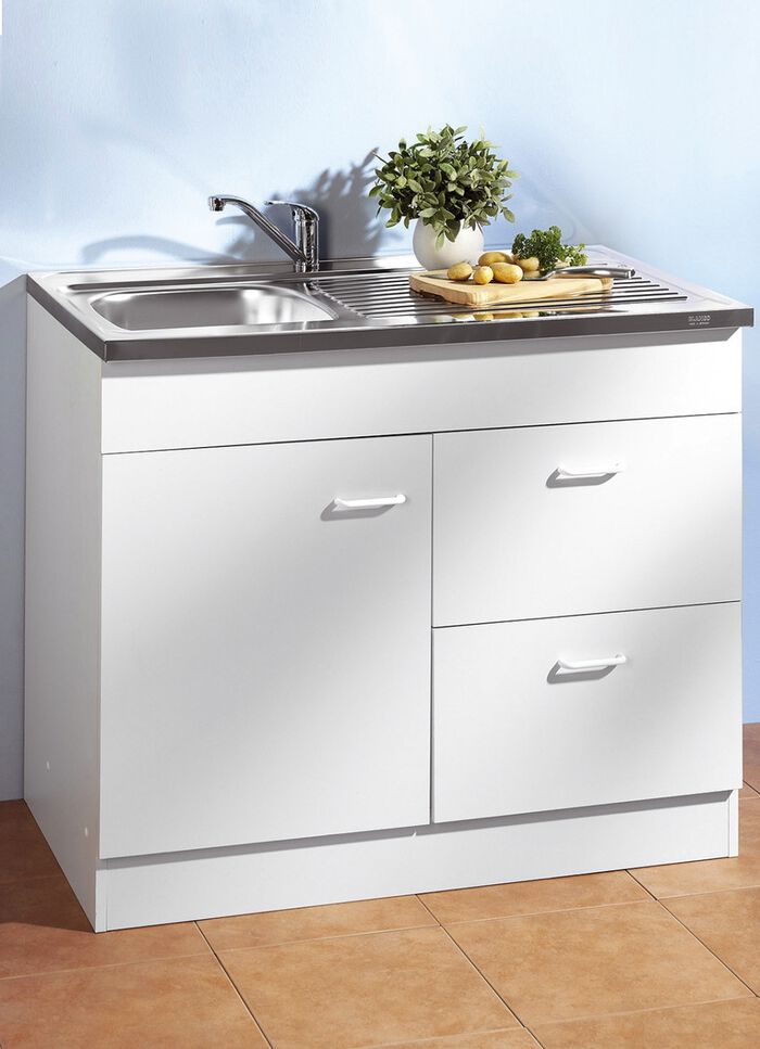 Sp&uuml;len-Unterschrank, 1-t&uuml;rig WEISS