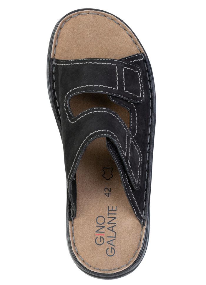 GINO GALANTE, klassische Herren-Pantoletten, mit Klettverschluss 