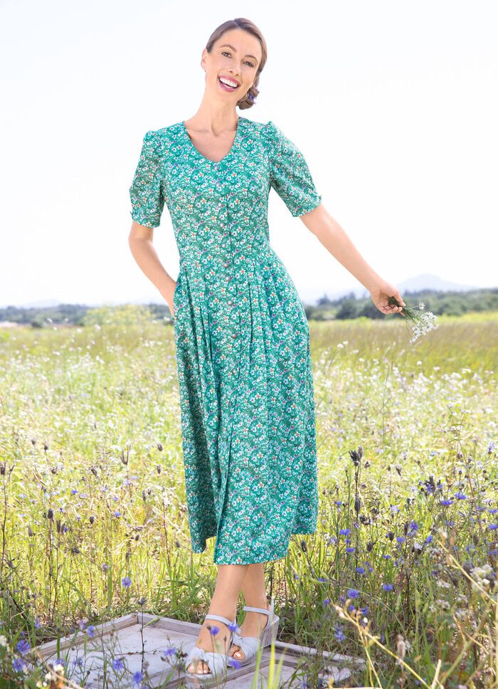 Landhauskleid mit Floral-Dessin 