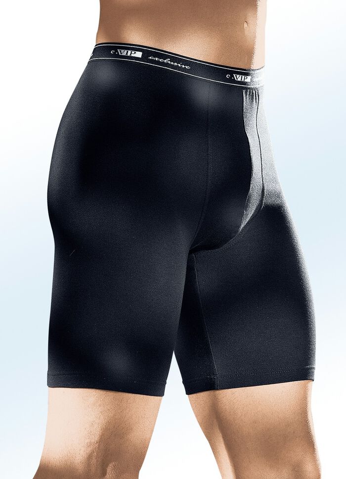 Zweierpack Longpants mit Elastikbund, uni 