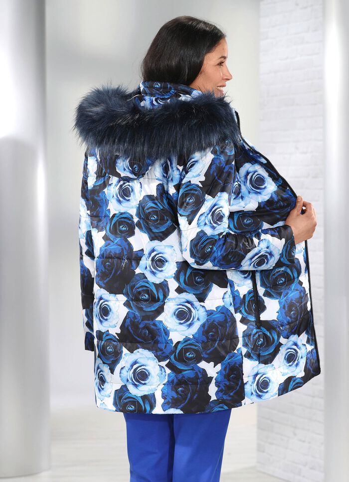 Jacke mit dekorativem Rosendessin 