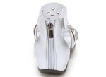 Andrea Conti, modische Damen-Sandalen, aus Leder SILBER