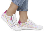 Remonte Sneaker aus beschichtetem, frech bedrucktem Leder WEISS-BUNT