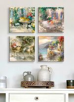 Hochwertiges Leinwandbilder-Set, 4-teilig 