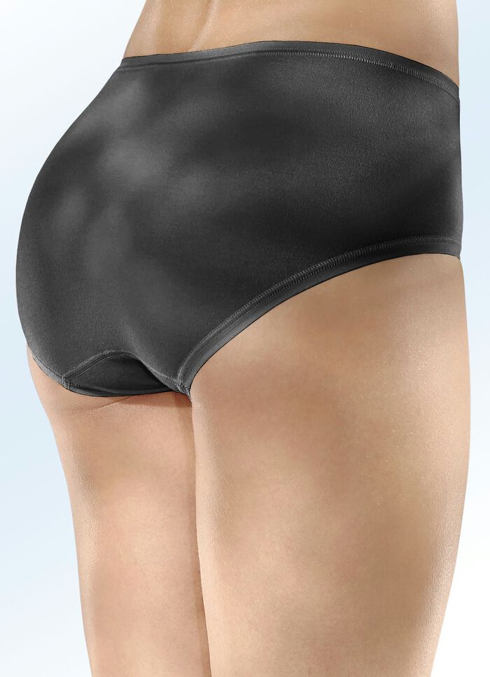 Speidel Dreierpack Slips mit flachen, elastischen Abschl&uuml;ssen SCHWARZ