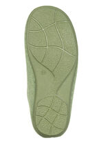 Warme Damen-Hausschuhe, mit Wolle GRÜN