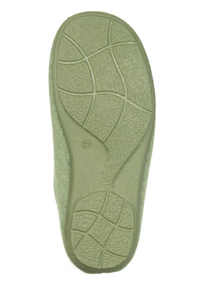 Warme Damen-Hausschuhe, mit Wolle GRÜN