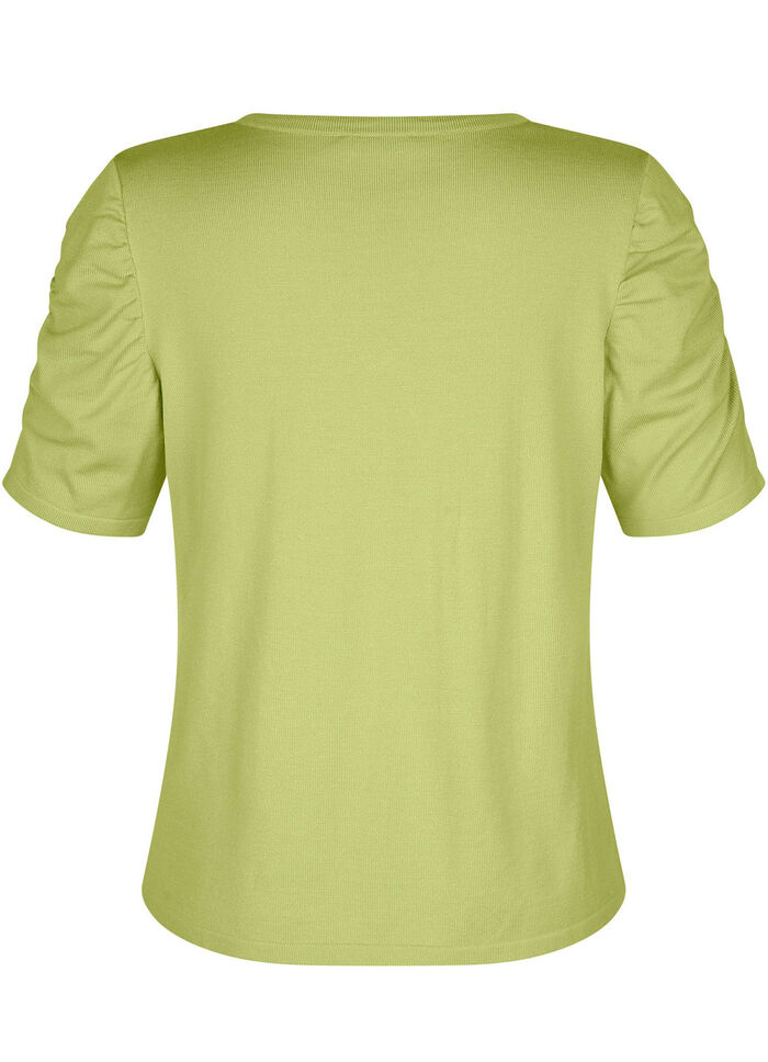 Pullover mit Raffung an den &Auml;rmeln 