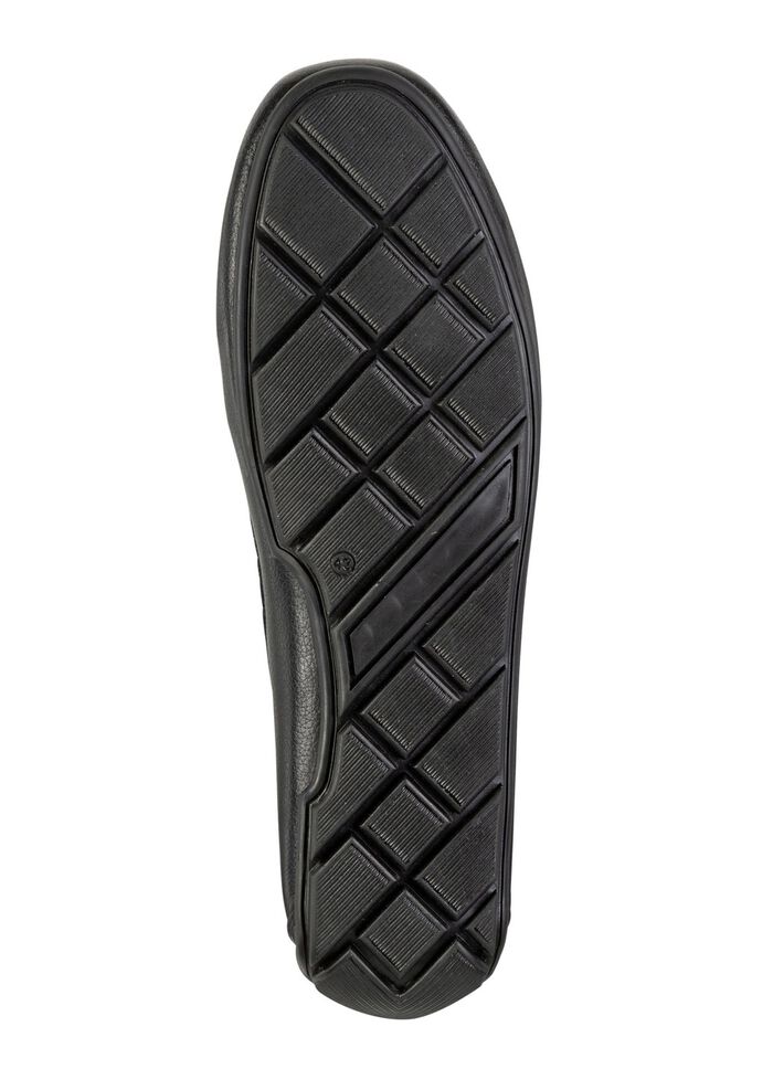 Mokassin-Slipper im klassischen Design SCHWARZ
