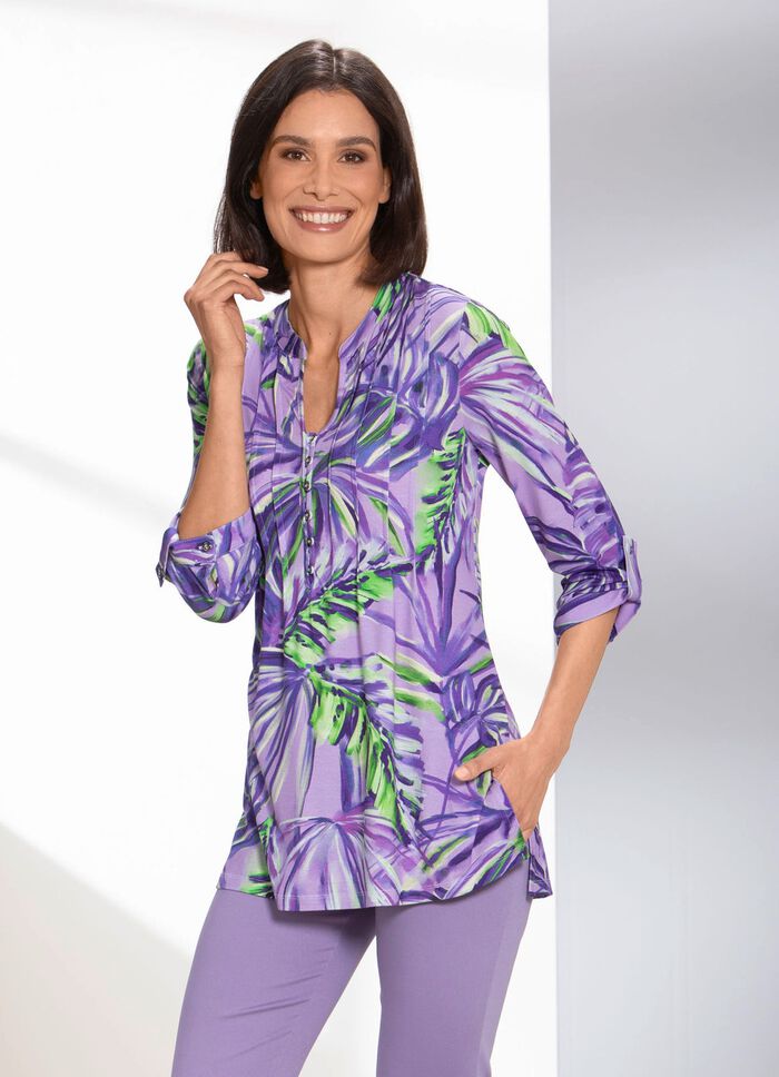 Shirt-Tunika mit farbbrillantem Druck 