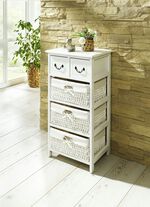 Regal mit Vintage-Oberfläche WEISS