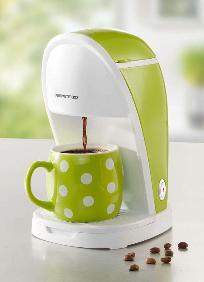 1-Tassen-Kaffeemaschine f&uuml;r den schnellen Kaffeegenuss GR&Uuml;N