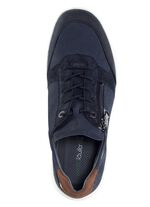 Waldl&auml;ufer Schn&uuml;rschuh aus Nubukleder mit Veloursleder-Bes&auml;tzen 