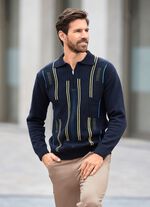 Sportiver Polopullover mit kurzem Rei&szlig;verschluss 