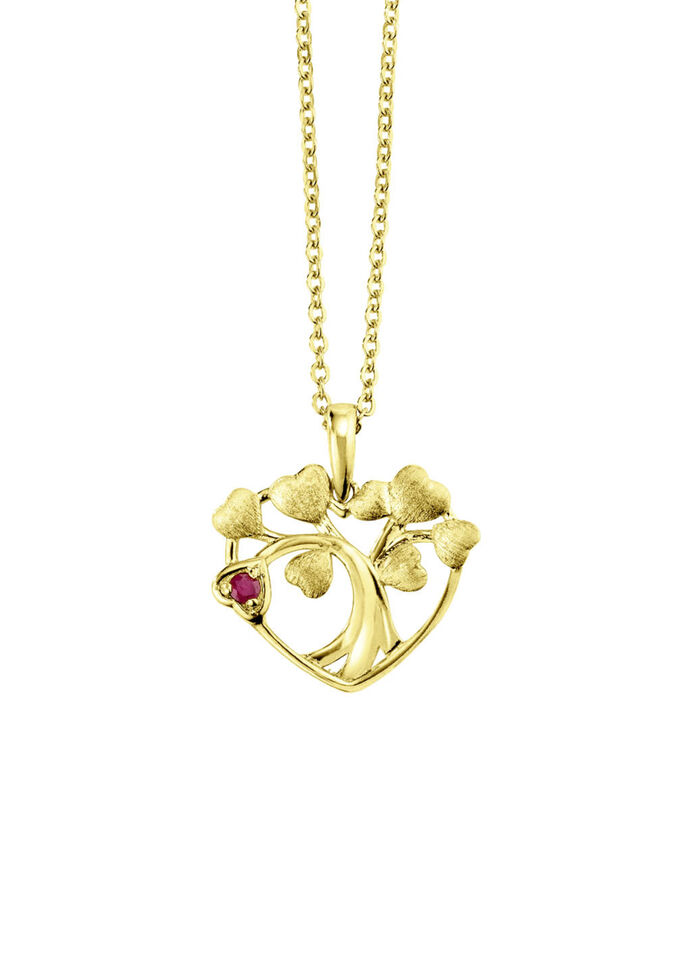 Anhänger Baum in Herz mit Ankerkette 