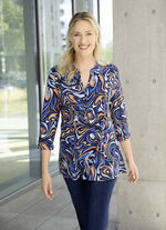 Shirt-Tunika mit Schlingenknopfleiste 