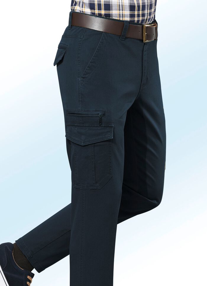 Hose mit Cargotaschen in 3 Farben MARINE