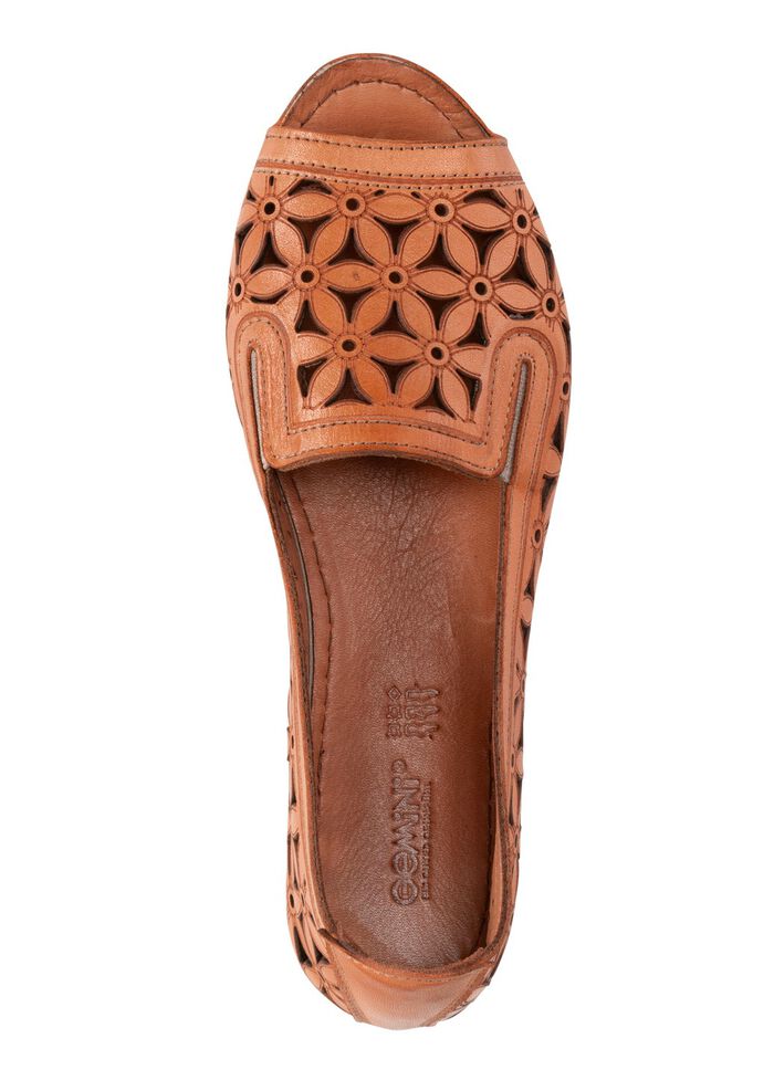 Gemini Slipper aus teilweise gepr&auml;gtem Nappaleder 