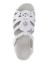 ELENA EDEN Sandale mit Ziernieten und Lederdurchz&uuml;gen WEISS