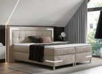 Boxspringbett mit LED-Beleuchtung und Topper 