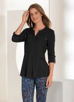 Shirt-Tunika mit modischem Stehkragen 