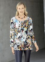 Faszinierendes Longshirt mit dekorativer Strasszier 