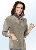 Strickjacke mit Strukturmix 