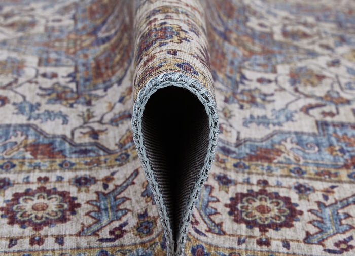 Pflegeleichte, gewebte Brücken und Teppiche BLAU