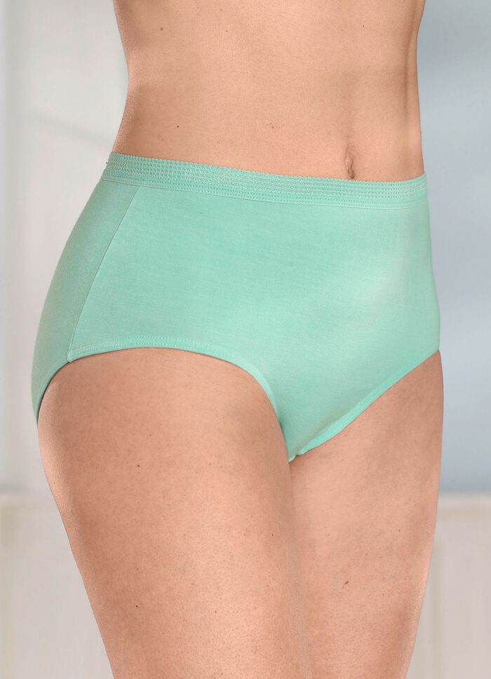 Viererpack Slips mit dekorativem Elastikbund 