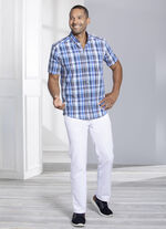 "King's Road"-Hemd mit Button-Down Kragen MARINE-BLAU KARIERT