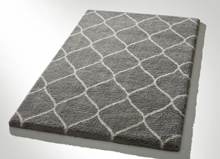 Gem&uuml;tlich weiche Hochflor-Br&uuml;cken und -Teppiche GRAU