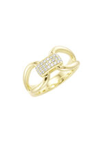 Vergoldeter Damenring mit Zirkonia 