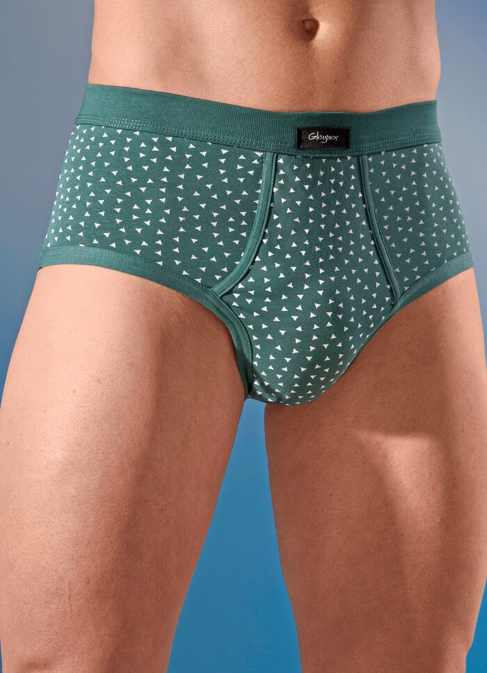 Viererpack Slips, allover dessiniert 