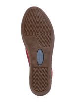 Andrea Conti, klassische Damen-Slipper, mit herausnehmbarem Fu&szlig;bett RUBINROT