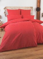 Bettwäsche-Garnitur mit Reißverschluss ROT