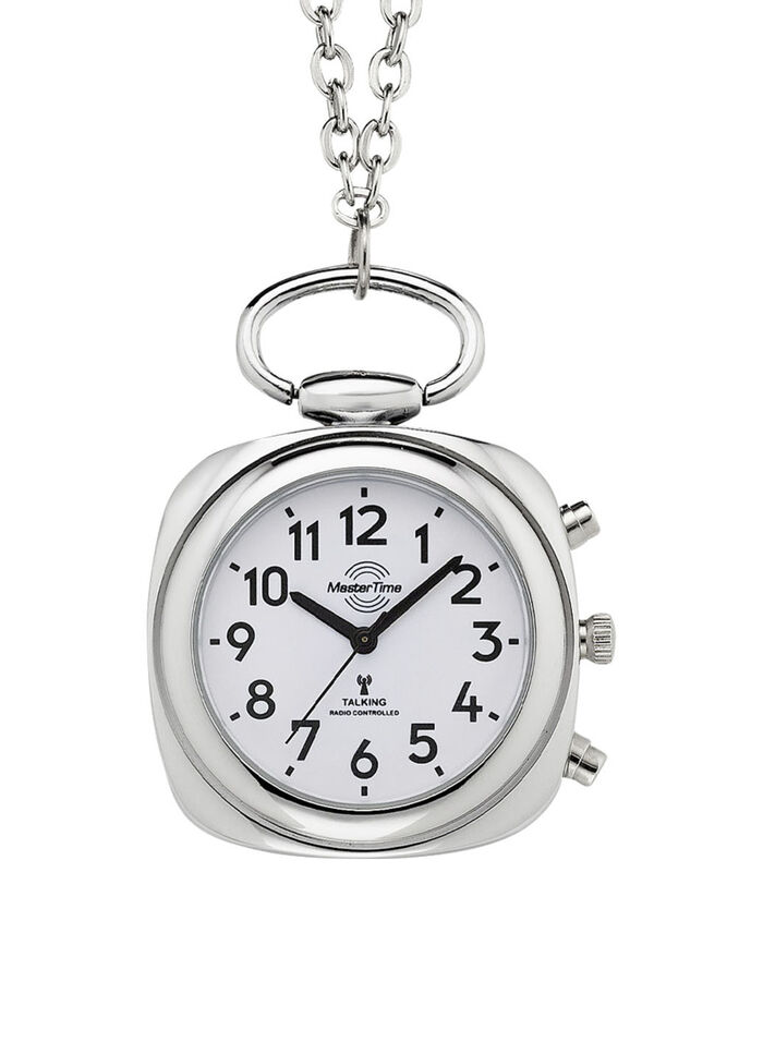 Funk-Anhängeruhr mit sprechender Zeitansage auf Knopfdruck 