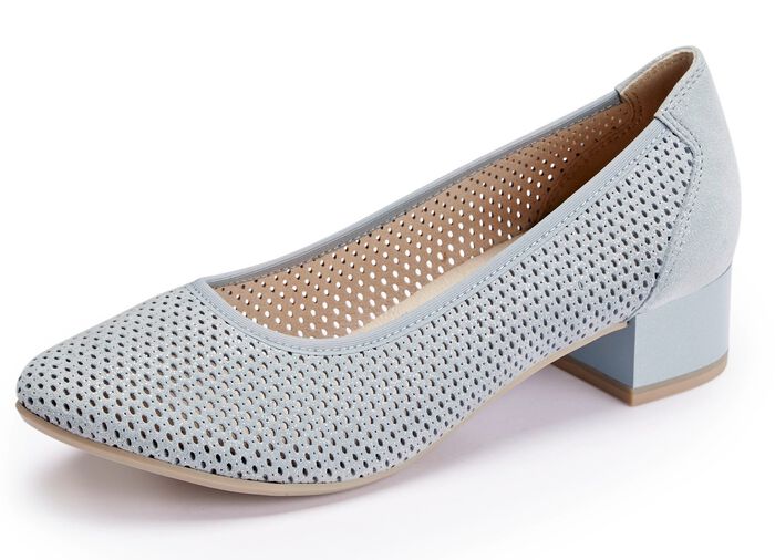 ELENA EDEN Pumps mit luftiger Perforation HELLBLAU