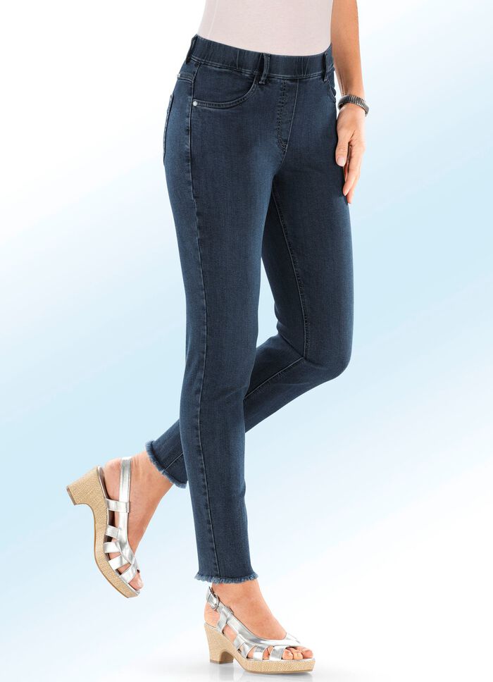 Magic-Jeans mit angesagtem Fransensaum 
