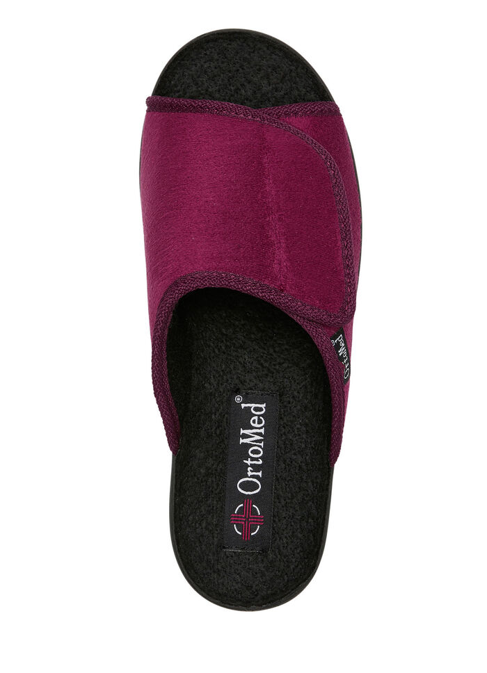 Pantoffel aus Veloursmaterial BORDEAUX