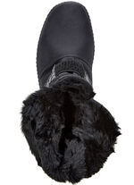 Stiefelette mit Krokolack-Besatz SCHWARZ