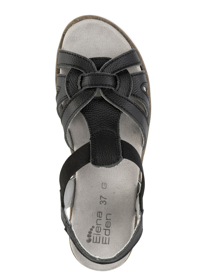 ELENA EDEN Sandale mit praktischen Elastik-Bandagen SCHWARZ