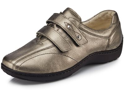 Waldl&auml;ufer, bequeme Damen-Slipper, Weite H, mit herausnehmbarem Fu&szlig;bett 