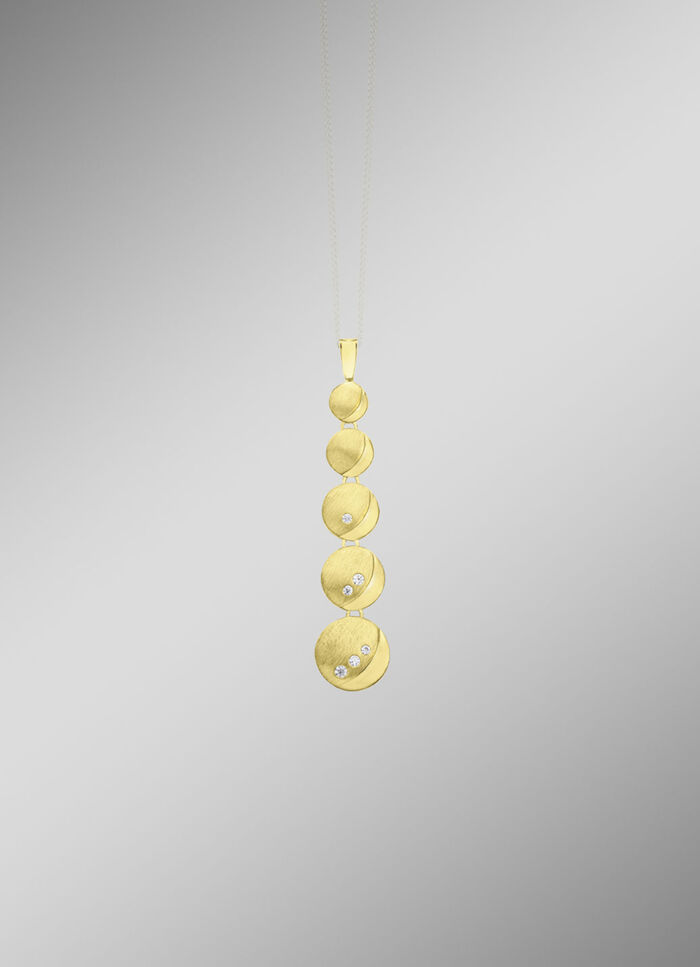 Moderner Anhänger mit Zirkonia  