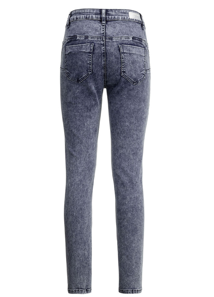 Kn&ouml;chellange, figurformende Jeans JEANSBLAU
