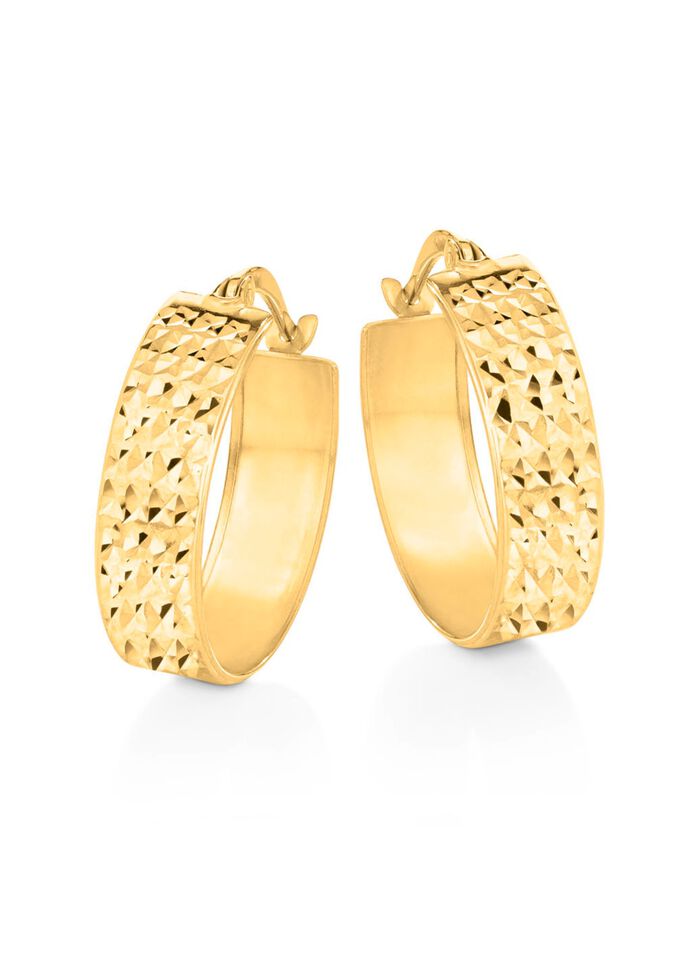 Diamantierte Creolen aus Gold 