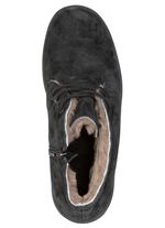 ELENA EDEN, gef&uuml;tterte Damen-Boots, Winterschuhe, mit Lammfell SCHWARZ