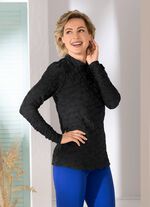 Shirt mit Stehkragen in 5 Farben SCHWARZ