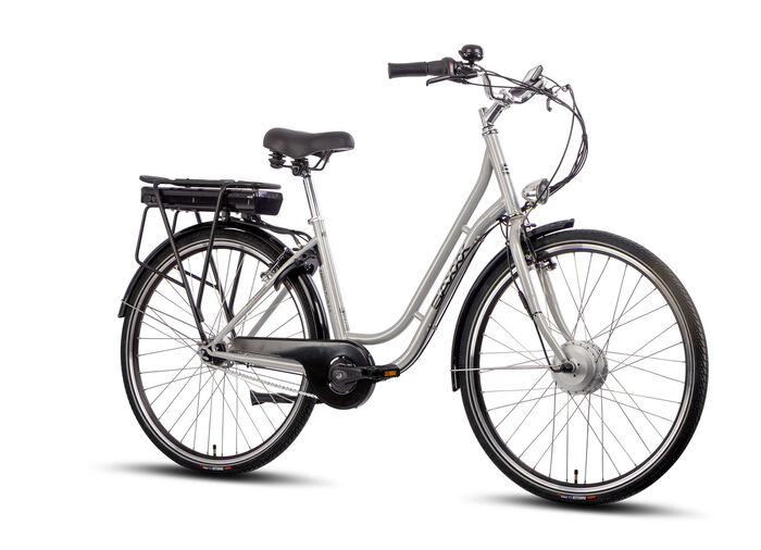 Zeitlos, elegantes City-E-Bike mit komfortabler Ausstattung   SILBER