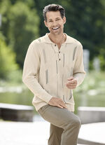 Klassischer Polopullover in 3 Farben HELLBEIGE