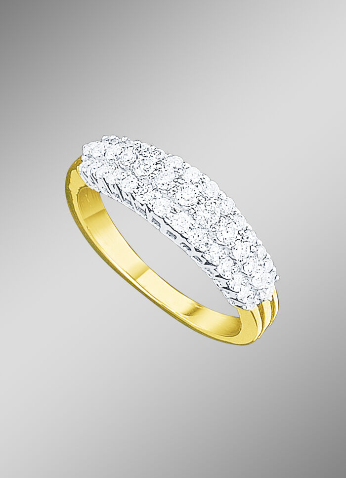 Bildschöner Damenring mit 41 Brillanten 